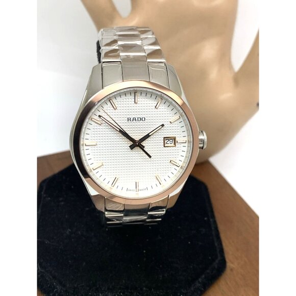 Rado Men's Watch R32184123 Hyperchrome Swiss Quartz Rose Gold Silver Steel 40mm - Picture 14 of 15